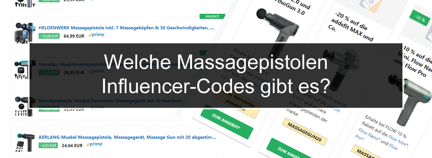 Welche Massagepistolen InfluencerCodes gibt es?